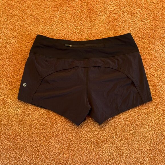 Lululemon Run Times Mid Rise Short II 4" Black Swift Ultra Light Running Shorts - Picture 3 of 10